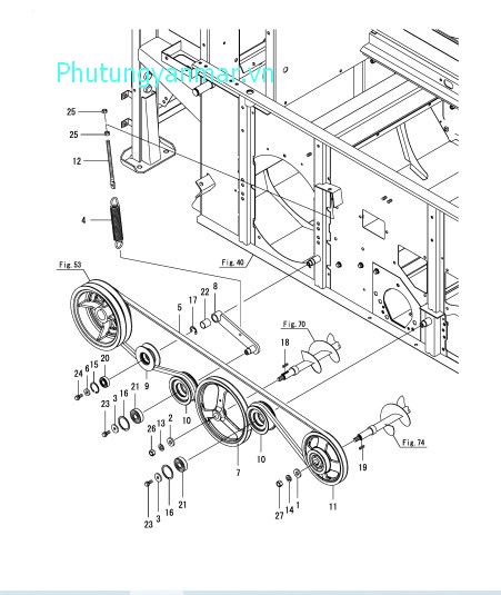 Dây đai khoan lúa số 1 và số 2